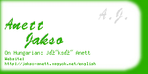 anett jakso business card